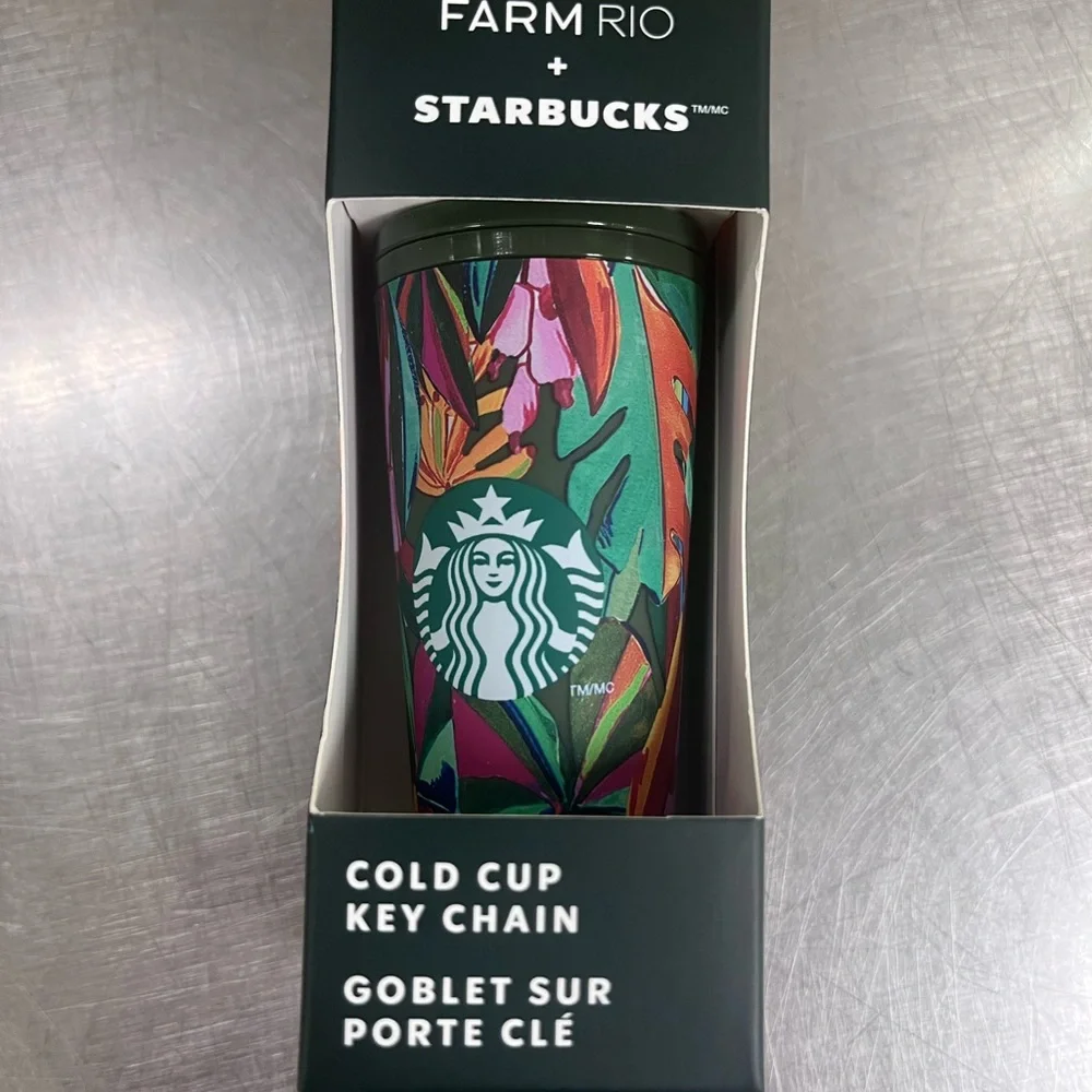 Farm Rio + Starbucks Key Chain NWT‎